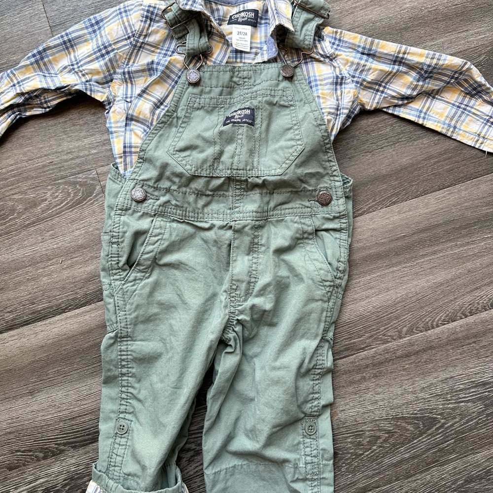 2T Boys Oshkosh Overall Set